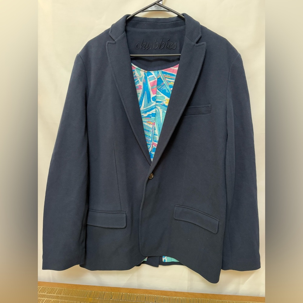 Chubbies Captains Navy Blue‎ Sport Coat Suit Blazer Size Medium